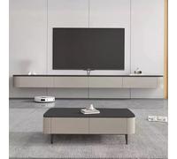 Floating TV Stand with Two Drawers - Modern Entertainment Media Console for Living Rooms and Offices, Large Storage Solution