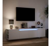 Floating TV Unit Cabinet Wall Mounted Entertainment TV Stand with LED lights