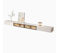 Floating TV Unit Simple Modern Floating TV Stand Wall Mounted with Glass Flip Down Door and Drawers, 78.7''/86.6'' Modern High Gloss Entertainment Center for Under TV, Me(One Color-220*20.5*30cm)