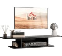 HOMCOM Floating TV Unit Stand for TVs up to 40" - Black