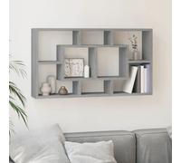 Floating Wall Display Shelf 8 Compartments Hanging Rack Floating Shelf vidaXL