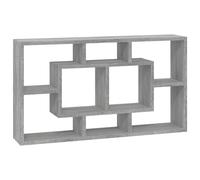 Vidaxl Wall Display Shelf 8 Compartments Grey Sonoma