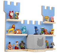 tectake Wall Shelf Castle in Blue TECTAKE Blue