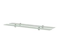 vidaXL Floating Shelves 2 pcs Glass 100x10 cm 8 mm, Clear