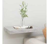 Floating Wall Shelf Concrete Grey 50x23x3.8cm Honeycomb MDF Metal Invisible 7kg