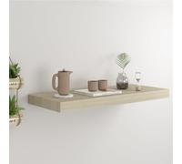 Floating Wall Shelf Oak 60x23.5x3.8 cm MDF Berkfield Home Brown One Size