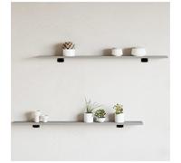 Floating Wall Shelf Set Modern Slim 4pc Grey Sonoma 100x10x1.5cm Engineered Wood