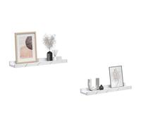 Floating Wall Shelves 2 Pcs Engineered Wood Display Storage Shelf Set