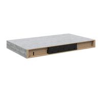 vidaXL 4x Floating Wall Shelves Concrete Grey MDF Bookcase Wall Board CD Rack
