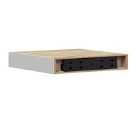 vidaXL 2x Floating Wall Shelves Oak MDF Display Ledge Hanging Wall Rack Board