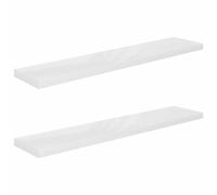 vidaXL Floating Wall Shelves 4 Pcs High Gloss Black 120x23.5x3.8 cm Mdf, Black