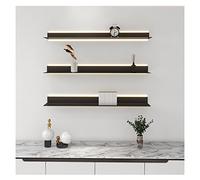 Floating Wall Shelves - Modern Display Shelf with Light - Metal Laminate Storage for Bedroom, Living Room, Bathroom, Kitchen, Luminous Home Décor, 2-Pack