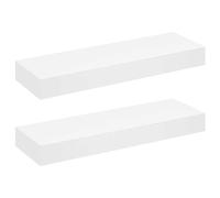 Floating Wall Shelves with Drawers Hanging Shelf Display Unit White vidaXL