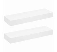 Floating Wall Shelves with Drawers Hanging Shelf Display Unit White vidaXL