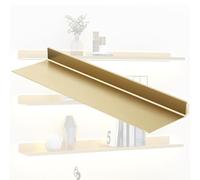 Floating Wall Shelves with Invisible Brackets & LED Strip Lights, Modern Protective Front Guard Bookshelf Decor for Bedroom, Bathroom, Living Room, Kitchen (Gray, 60x20x6cm)