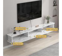 Floating Wall TV Mount, Modern Entertainment Center Console, 140cm TV Bracket for Living Room, Stylish Media Support for Home Theater, Space-Saving