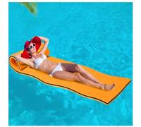Floating Water Mat, 3-Layer XPE Foam Floating Mat for Water Recreation, Floating Island for Pools, Lakes, and Beach,Orange,1.8mx0.9mx3.3cm