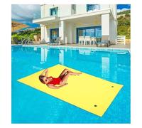 Floating water mat, Floating Water Pad, Loop Straps Roll-Up Island for 4-6 Person On Pool Lake Ocean,Pink