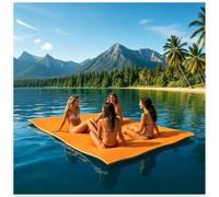 Floating Water Mat for Lake and Pool, Adult Lilly Pad for Recreation and Relaxation, Great for Beach, Ocean, Swimming, Sunbathing, Family Parties
