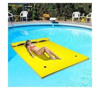 Floating Water Mat for Pool & Beach 4.5m x 1.8m Yellow Floating Pad Hammock Float for Adults Water Loun Chair Perfect for Summer Fun