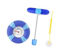 Floating Water Meter with Easy Read Temp, Blue double scale