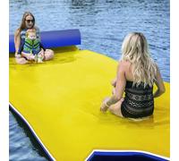 Floating Water Pad, 3-Layer XPE Foam Floating Mat for Water Recreation, Floating Island for Pools, Lakes, and Beach,Yellow,1.8mx0.9mx3.3cm
