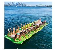 Floating Water Pad Mat, Portable 3-Layer Water Raft Mattress for Water Activities Swimming Pool(2.7mx1.2mx3.3cm)