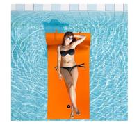 Floating Water Pad Mat, Portable Water Raft Mattress for Water Activities Swimming Pool, Lake, Sea(Orange,2.7m x 1.5m x 3.3cm)