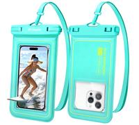 Floating Waterproof Phone Pouch, IP68 Waterproof Phone Case Compatible with iPhone 17 16 15 Pro Max Galaxy S25 S24 Ultra Up to 7", Cellphone Dry Bags Beach Cruise Essentials with Lanyard 2 Pack