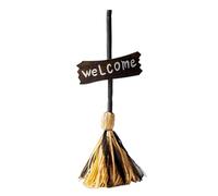 Floating Witch Broom, Haunted, Light-Up Halloween Prop, Motion Sensor Decor, Spooky Sound Feature, Outdoor Porch Display, Party Scene Accent with Eerie Glow, for Festive Fright