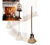 Floating Witch Broom Motion Sensor Halloween Decoration Spooky Sound | 37.4-inch tall animated floating broom; motion sensor triggers spooky sounds. Ideal for porch, living room, haunted house.