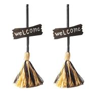 Floating Witch Broom, Witch Broom With Lights & Spooky Laughing, 26"Animated Witch Brooms, Scary Decorations Haunted Dancing Brooms For Indoor Party Home Floor Decor (2pcs)
