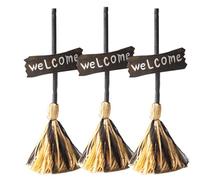 Floating Witch Broom, Witch Broom With Lights & Spooky Laughing, 26"Animated Witch Brooms, Scary Decorations Haunted Dancing Brooms For Indoor Party Home Floor Decor (3pcs)