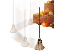 Floating Witch's Broom Halloween Decor - Light Up Moving Broom stick