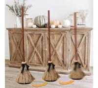 Floating Witch's Broom, Haunted Dancing Broom, Halloween Witch Flying Broomstick with Spooky Sound, Animated Haunted Dancing Moving Broomstick for Indoor Party Home Decor (A)