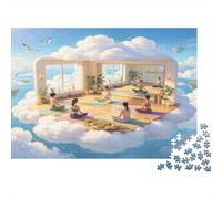 Floating Yoga Meditation Room 1000 Piece Jigsaw Puzzle Adult Paper Puzzle Game Relaxing Mindfulness Family Fun Home Decor Gift 52x38cm/1000pcs