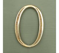 Floatinig House Number | 5 inch Modern Door Sign Numbers Signs Plaques | Street Home Address Numerals (Polished Brass, 0)