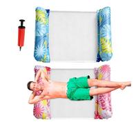 Floats For Adults - 2 Pieces Inflatable Multi-Functional Thickened Hammock | Water Floating Chairs | Heavy Duty PVC Raft Lounger With Hand Pump For Lake Sea Beach Vacation River, Portable Rafts