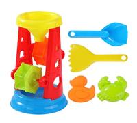 Floats for Kids 9 12 Sand Water Wheel Beach Toy Plastic Kids Beach Sandbox Play Set Outdoor Beach Sand Water Sifting Funnel Shovel Tool Kit For Boys Girls Crab Sandbox with Legs (Red, 25cm)