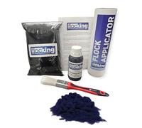 FLOC-KING Professional Flocking Kit (Dark Navy) - 1mm Nylon Flock for Automotive Dashboards, Interior Restoration, Woodwork & Crafts - DIY Set with Specialised Adhesive & Applicator