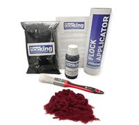 FLOC-KING Professional Flocking Kit (Wine) - 1mm Nylon Flock for Automotive Dashboards, Interior Restoration, Woodwork & Crafts - DIY Set with Specialised Adhesive & Applicator