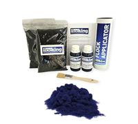 FLOC-KING Professional Twin Flocking Kit (Navy Blue) - 2sqm Coverage - DIY Dash Flocking Fibres & High-Strength Specialised Adhesive for Car Interior Restoration, Dashboards & Crafts