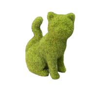 Flock Greek Animal Figurines - Moss Ornaments, Decorative Sculptures | Artificial Garden Accents for Home , Cat and Puppy Statues for Party Decorations, Chips