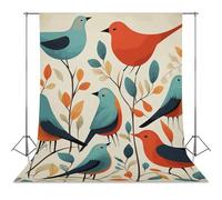 Flock of Birds Backdrop Background for Photography High Density Polyester Fabric Background Banner Seamless Photo Booth Prop Backdrop 56"x79" for Birthday Party Decor Photoshoot Banner Props