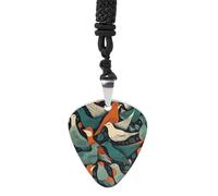 Flock of Birds Guitar Pick Necklace Exquisite Cool Pendant Necklaces Titanium Steel Personalized Necklaces Fashion Guitar Pick Holder Necklace Unisex Unique Gifts
