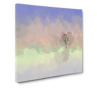 Flock of Birds Leaving the Tree Canvas Print | Gallery Wrapped 30mm Frame Wall Art | 14x14 inches | Ready to Hang | Modern Landscape Picture | Living Room Bedroom Lounge Office