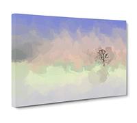 Flock Of Birds Leaving The Tree Canvas Print | Gallery Wrapped 30mm Frame Wall Art | 24x16 inches | Ready to Hang | Modern Landscape Picture | Living Room Bedroom Lounge Office