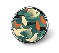 Flock of Birds Round Badge Cute Brooch Hats Jackets Decor Personalized Lapel Pin Clothing Jewelry Accessories for Wedding Party Gift