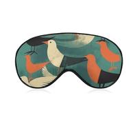 Flock of Birds Sleep Mask for Women Men Side Sleeper Eye Cover with Adjustable Strap Soft Breathable Blackout Mask Slip-Free Deep Sleeping Travel Essentials