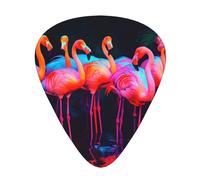 Flock of flamingos Guitar picks in thin, medium, and thick sizes, 12-piece set, suitable for electric guitar and various instruments